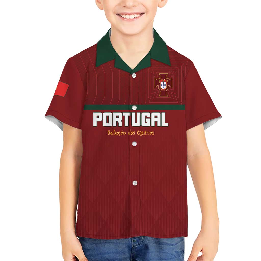 Custom Portugal Football 2026 Kid Hawaiian Shirt Vamos Portugal