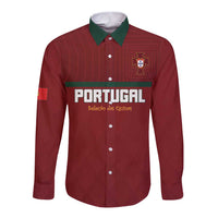 Custom Portugal Football 2026 Long Sleeve Button Shirt Vamos Portugal