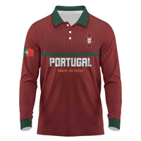 Custom Portugal Football 2026 Long Sleeve Polo Shirt Vamos Portugal
