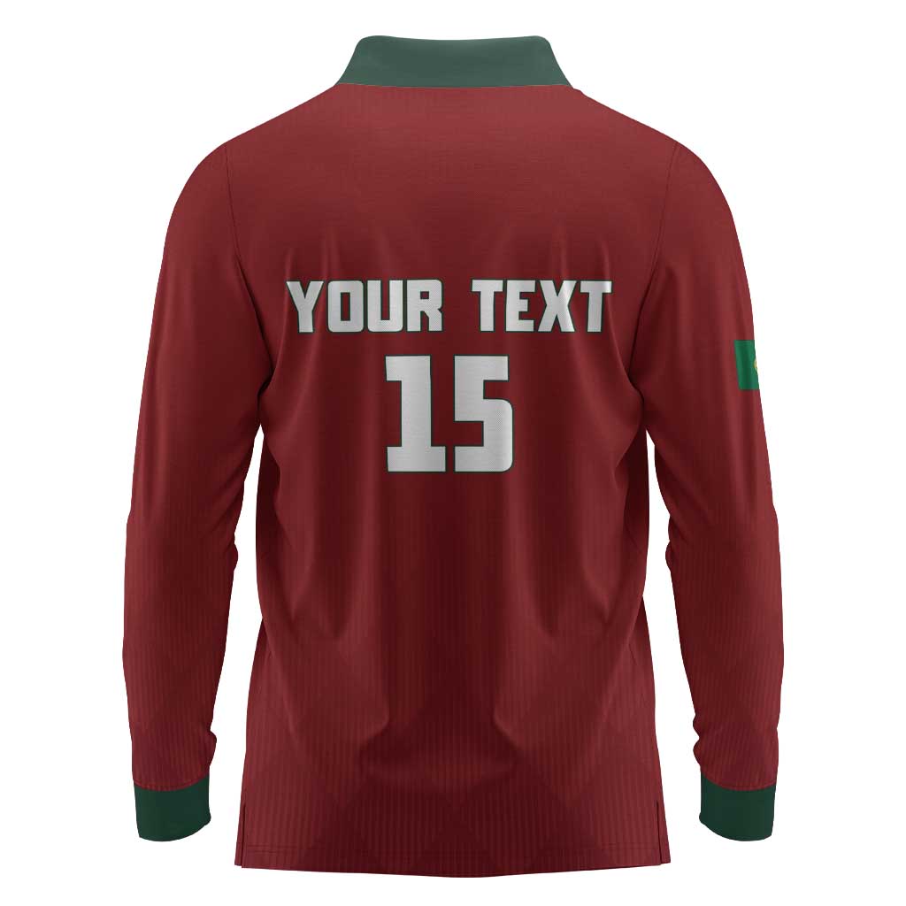 Custom Portugal Football 2026 Long Sleeve Polo Shirt Vamos Portugal