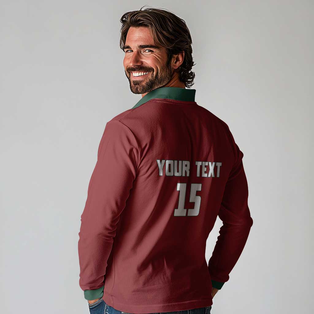 Custom Portugal Football 2026 Long Sleeve Polo Shirt Vamos Portugal