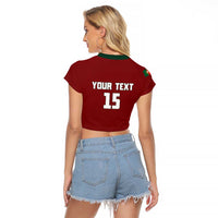 Custom Portugal Football 2026 Raglan Cropped T Shirt Vamos Portugal