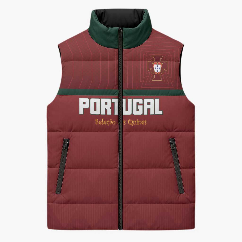 Custom Portugal Football 2026 Sleeveless Puffer Jacket Vamos Portugal