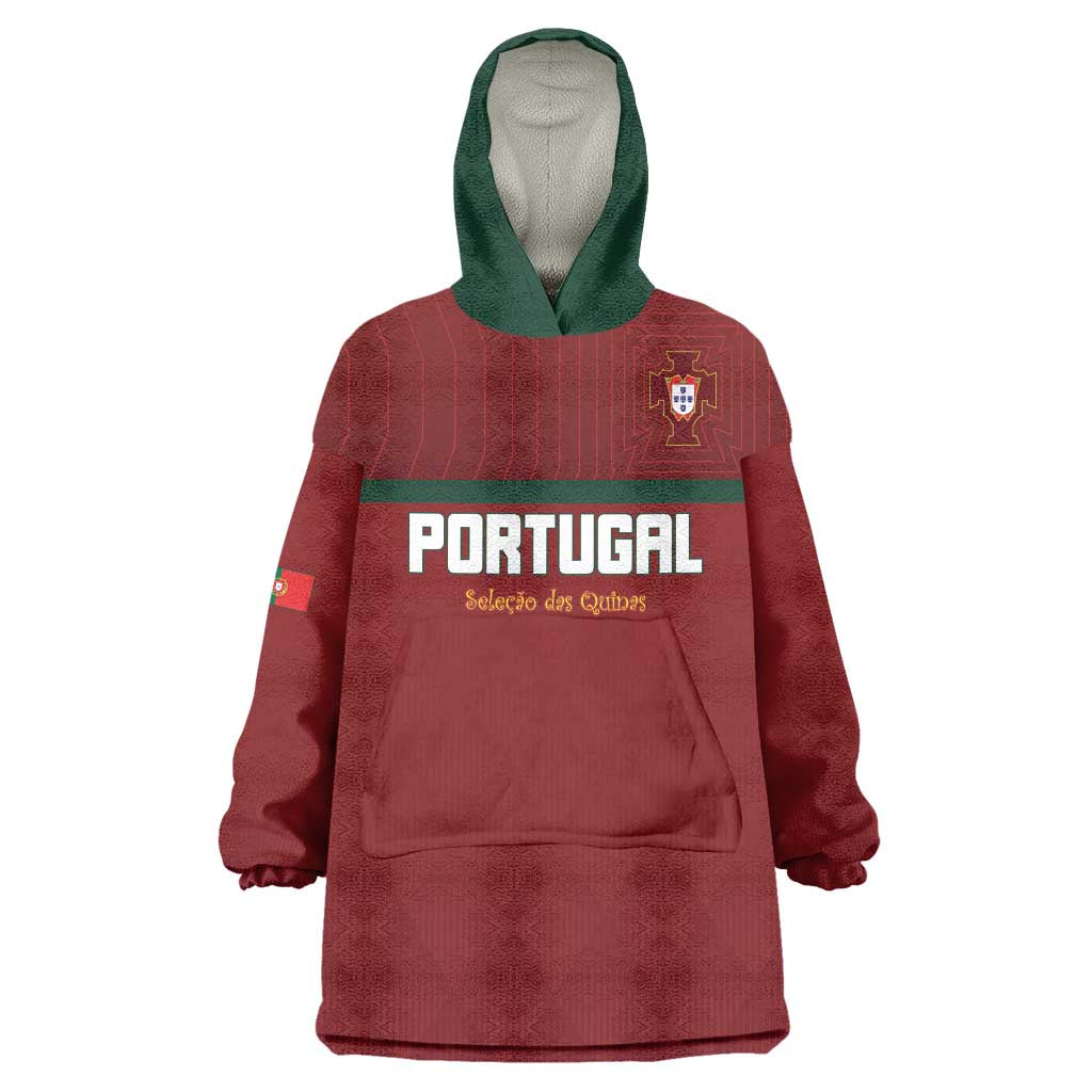 Custom Portugal Football 2026 Wearable Blanket Hoodie Vamos Portugal