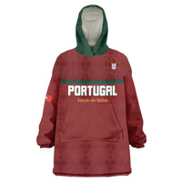 Custom Portugal Football 2026 Wearable Blanket Hoodie Vamos Portugal