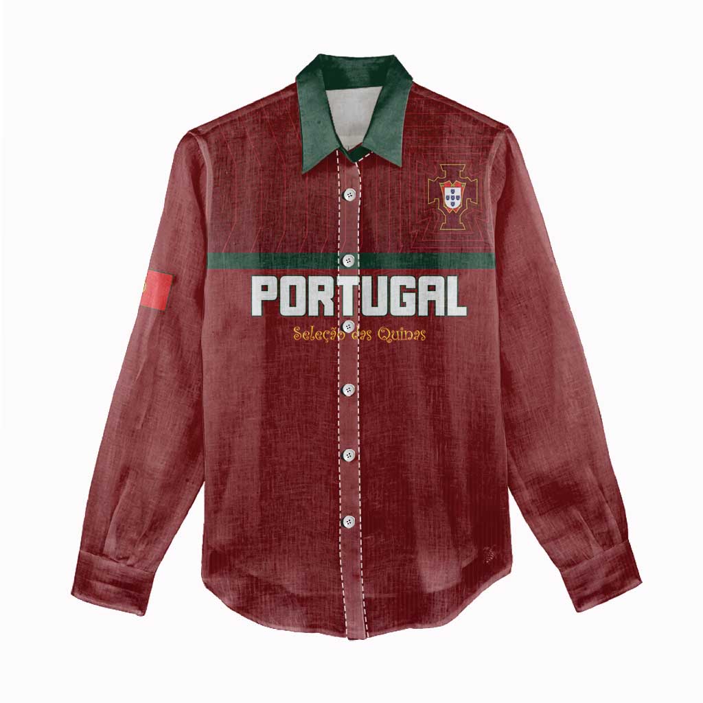 Custom Portugal Football 2026 Women Casual Shirt Vamos Portugal