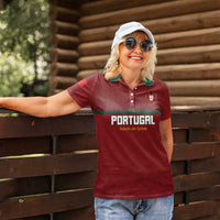 Custom Portugal Football 2026 Women Polo Shirt Vamos Portugal