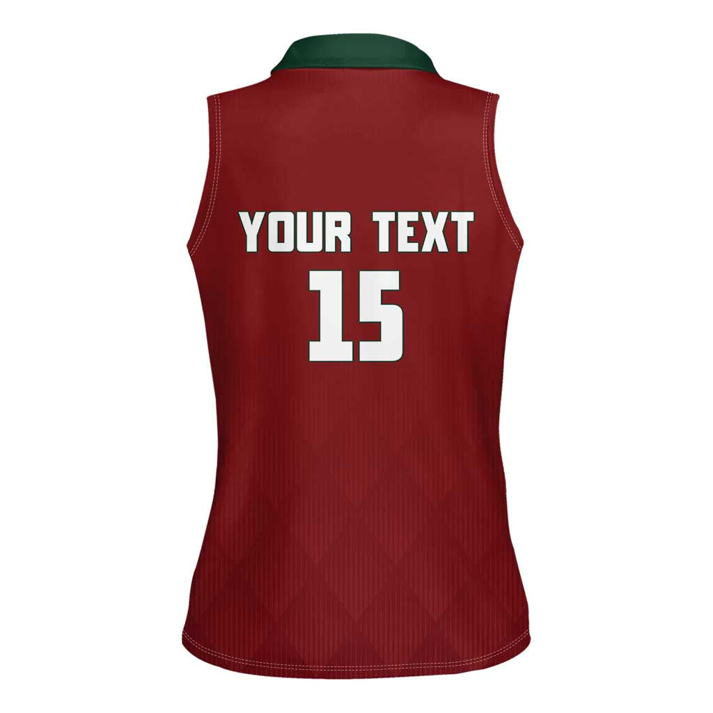 Custom Portugal Football 2026 Women Sleeveless Polo Shirt Vamos Portugal