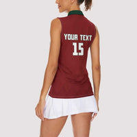 Custom Portugal Football 2026 Women Sleeveless Polo Shirt Vamos Portugal