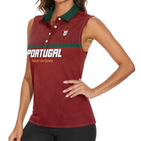 Custom Portugal Football 2026 Women Sleeveless Polo Shirt Vamos Portugal
