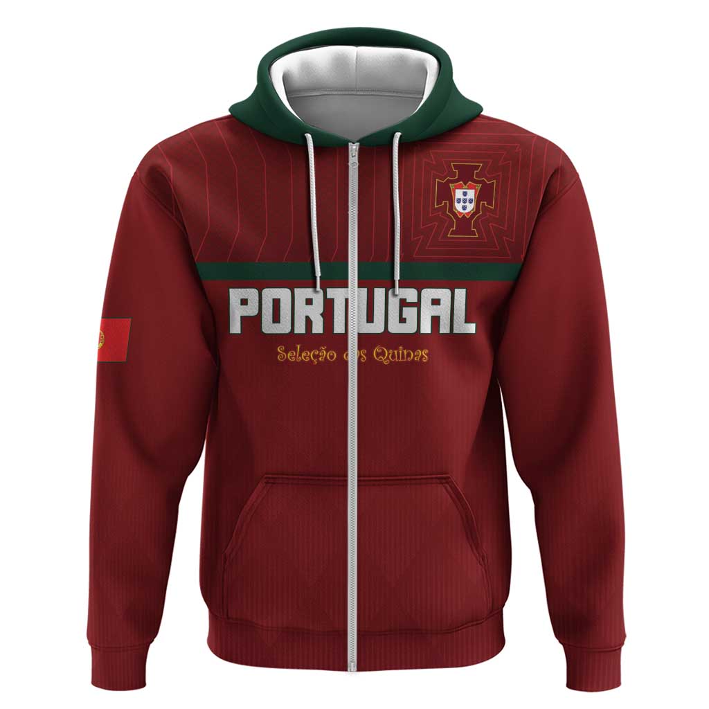 Custom Portugal Football 2026 Zip Hoodie Vamos Portugal