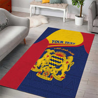 Personalised Chad Area Rug Coat Of Arms - African Pattern
