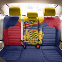 Personalised Chad Back Car Seat Cover Coat Of Arms - African Pattern