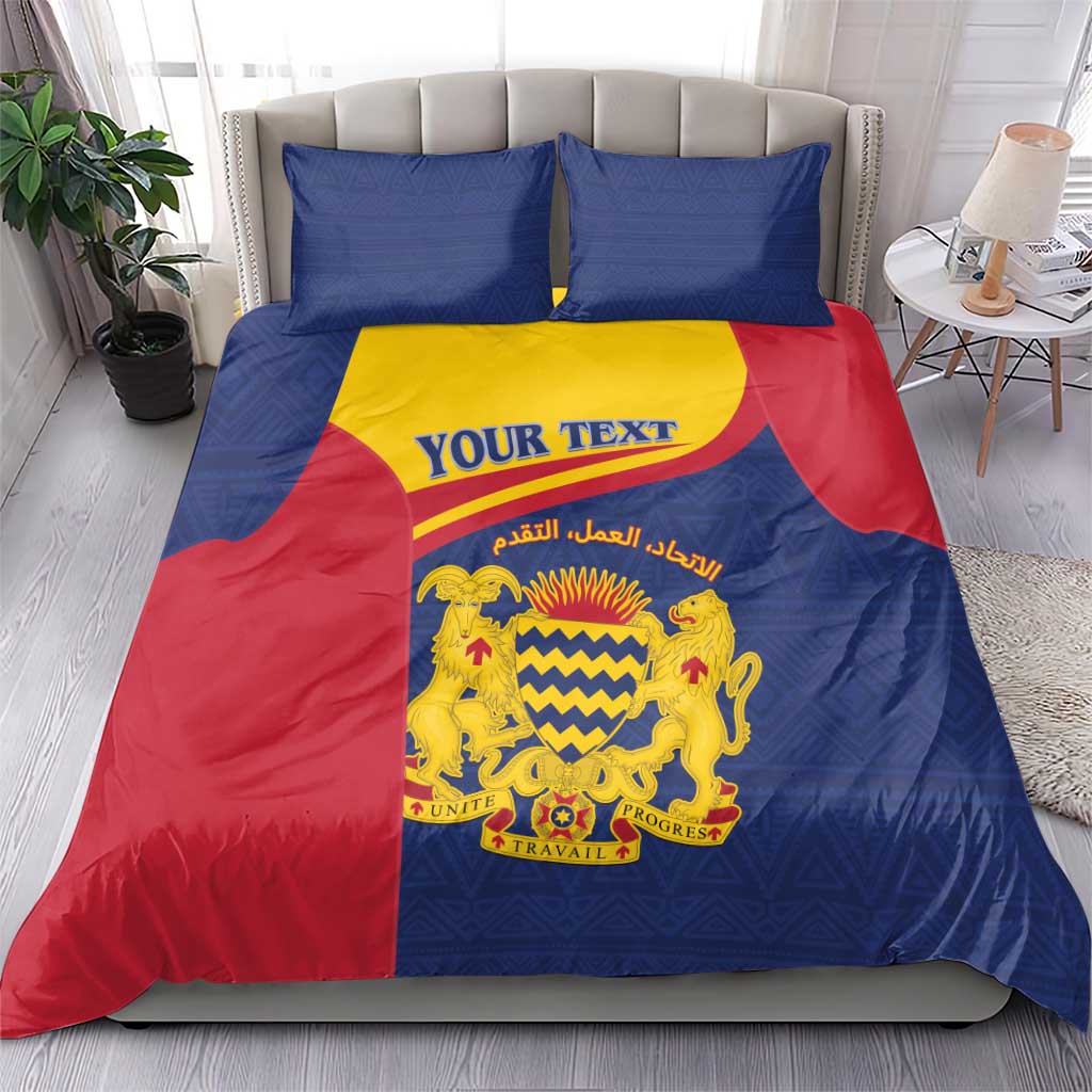 Personalised Chad Bedding Set Coat Of Arms - African Pattern