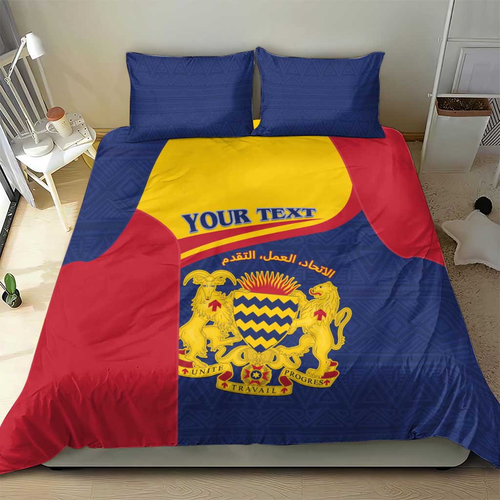 Personalised Chad Bedding Set Coat Of Arms - African Pattern