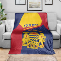 Personalised Chad Blanket Coat Of Arms - African Pattern