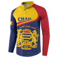 Personalised Chad Button Sweatshirt Coat Of Arms - African Pattern