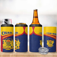 Personalised Chad 4 in 1 Can Cooler Tumbler Coat Of Arms - African Pattern