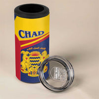Personalised Chad 4 in 1 Can Cooler Tumbler Coat Of Arms - African Pattern