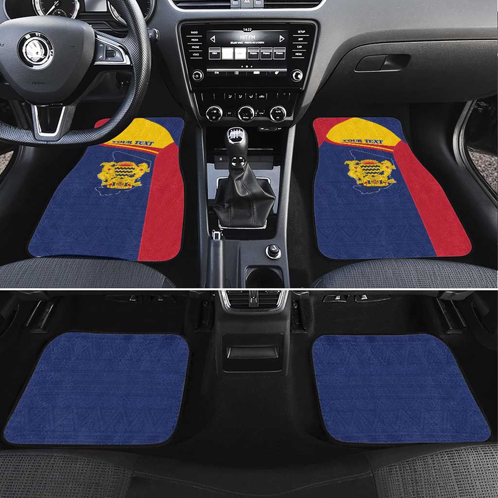 Personalised Chad Car Mats Coat Of Arms - African Pattern