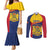 Personalised Chad Couples Matching Mermaid Dress and Long Sleeve Button Shirt Coat Of Arms - African Pattern