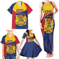 Personalised Chad Family Matching Tank Maxi Dress and Hawaiian Shirt Coat Of Arms - African Pattern
