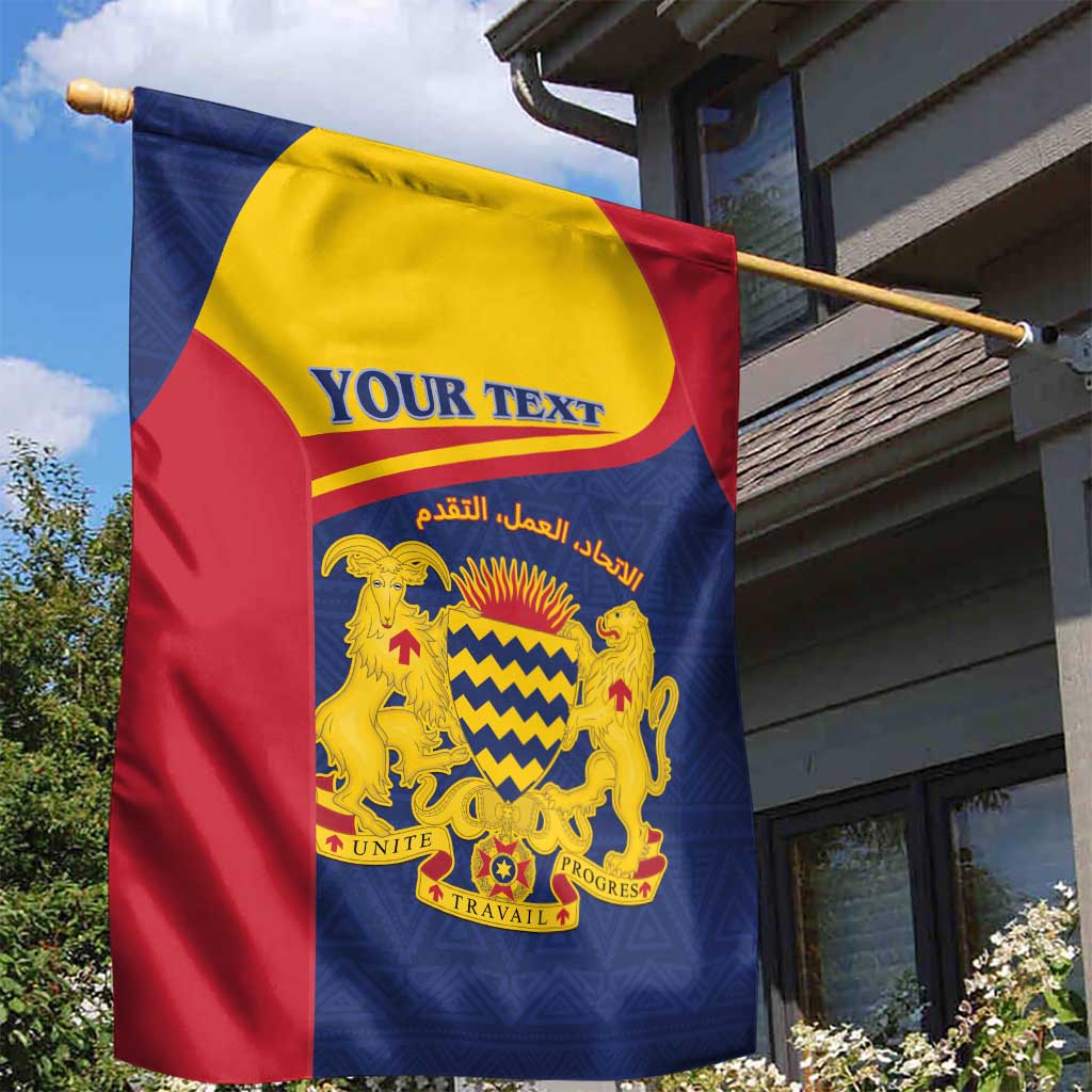Personalised Chad Garden Flag Coat Of Arms - African Pattern