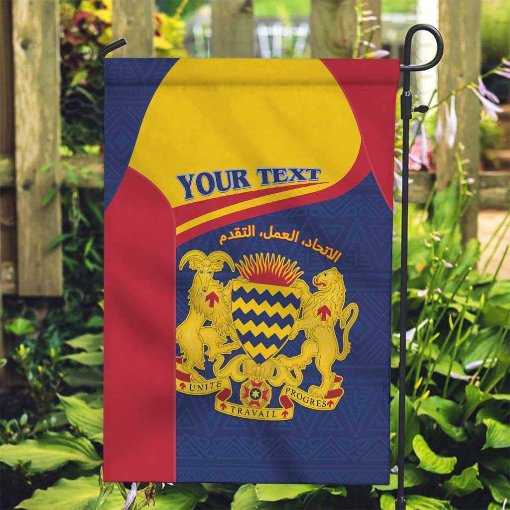 Personalised Chad Garden Flag Coat Of Arms - African Pattern