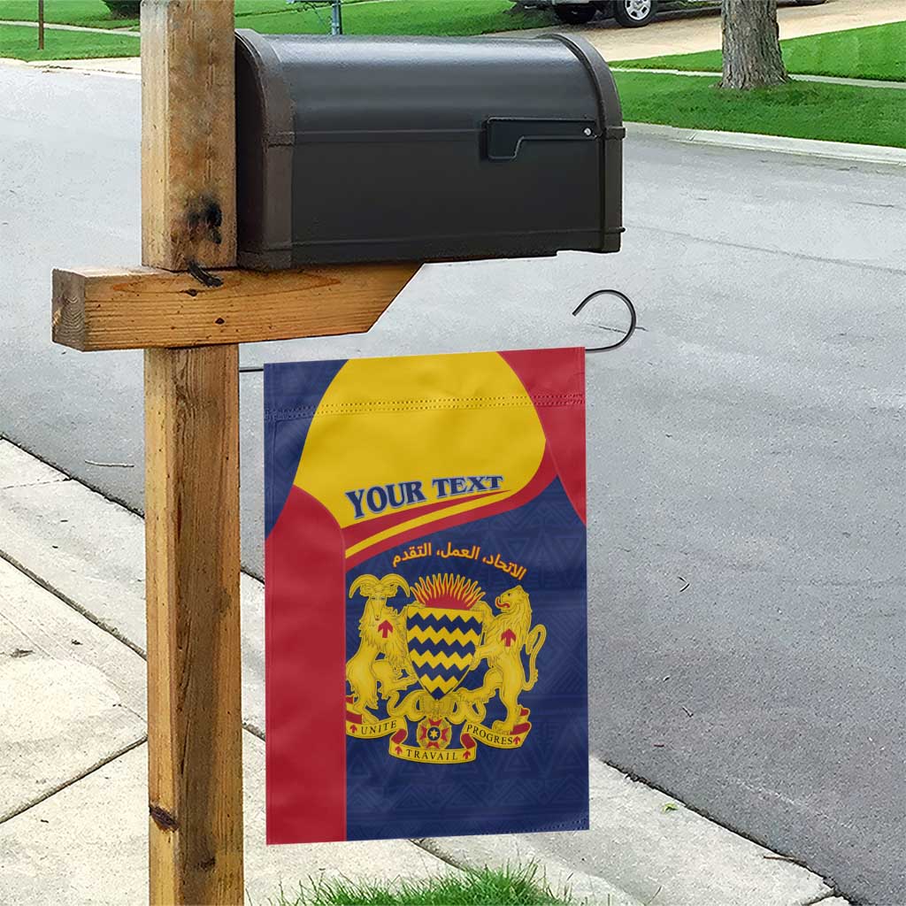 Personalised Chad Garden Flag Coat Of Arms - African Pattern