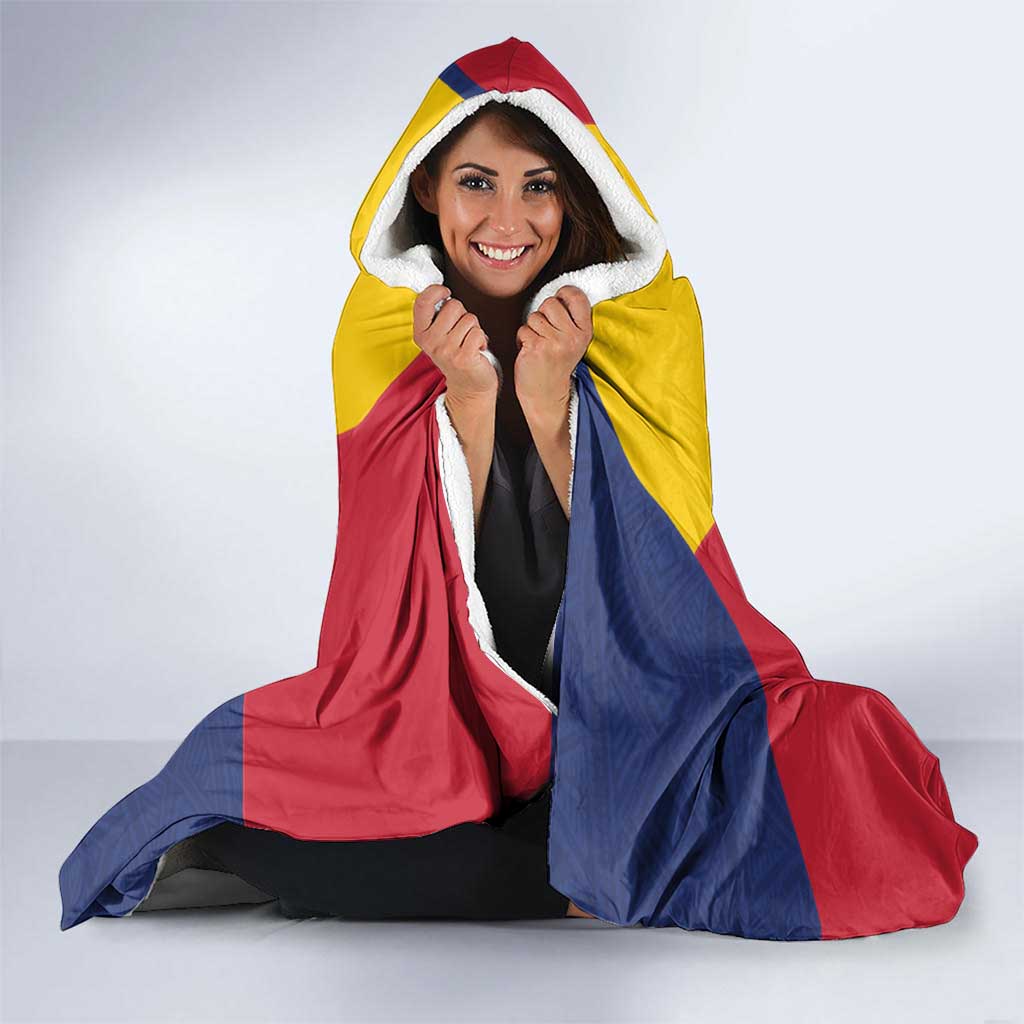 Personalised Chad Hooded Blanket Coat Of Arms - African Pattern