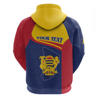 Personalised Chad Hoodie Coat Of Arms - African Pattern