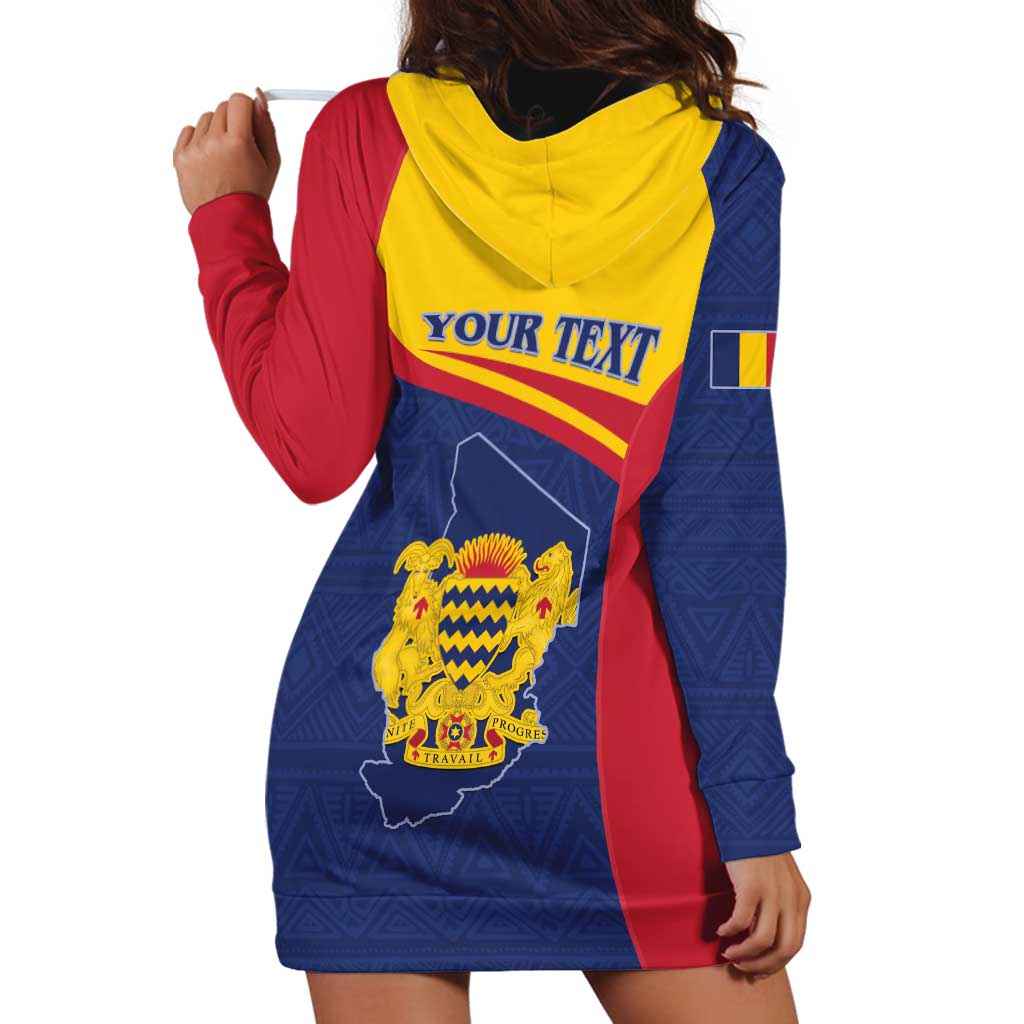 Personalised Chad Hoodie Dress Coat Of Arms - African Pattern