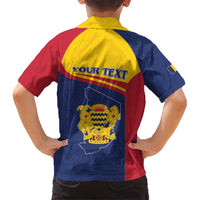 Personalised Chad Kid Hawaiian Shirt Coat Of Arms - African Pattern