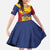 Personalised Chad Kid Short Sleeve Dress Coat Of Arms - African Pattern