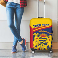 Personalised Chad Luggage Cover Coat Of Arms - African Pattern
