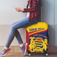 Personalised Chad Luggage Cover Coat Of Arms - African Pattern