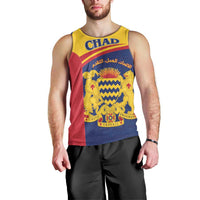 Personalised Chad Men Tank Top Coat Of Arms - African Pattern