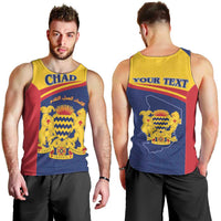 Personalised Chad Men Tank Top Coat Of Arms - African Pattern