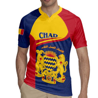 Personalised Chad Rugby Jersey Coat Of Arms - African Pattern