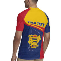 Personalised Chad Rugby Jersey Coat Of Arms - African Pattern