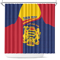 Personalised Chad Shower Curtain Coat Of Arms - African Pattern