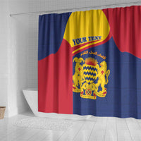 Personalised Chad Shower Curtain Coat Of Arms - African Pattern