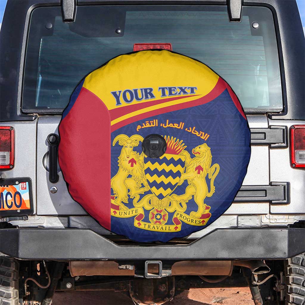 Personalised Chad Spare Tire Cover Coat Of Arms - African Pattern