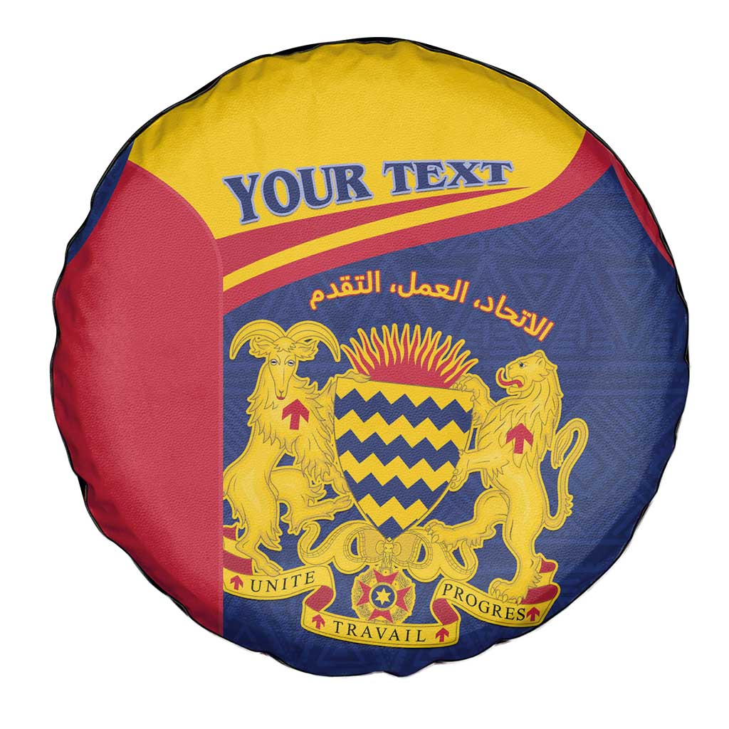 Personalised Chad Spare Tire Cover Coat Of Arms - African Pattern