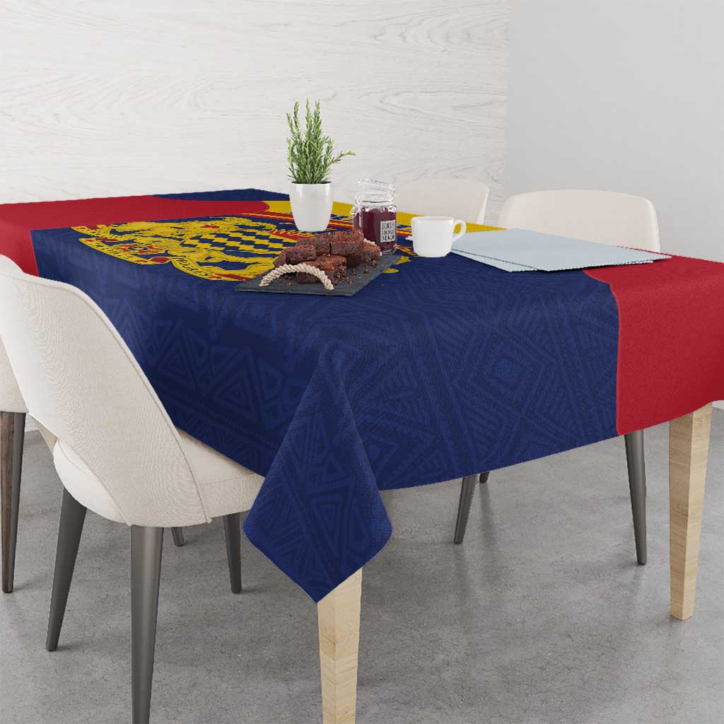 Personalised Chad Tablecloth Coat Of Arms - African Pattern