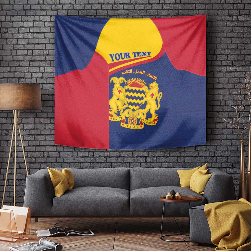 Personalised Chad Tapestry Coat Of Arms - African Pattern