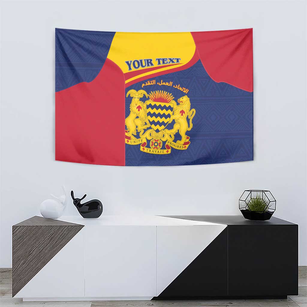 Personalised Chad Tapestry Coat Of Arms - African Pattern