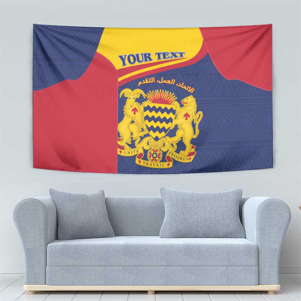 Personalised Chad Tapestry Coat Of Arms - African Pattern