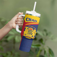 Personalised Chad Tumbler With Handle Coat Of Arms - African Pattern