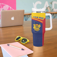 Personalised Chad Tumbler With Handle Coat Of Arms - African Pattern